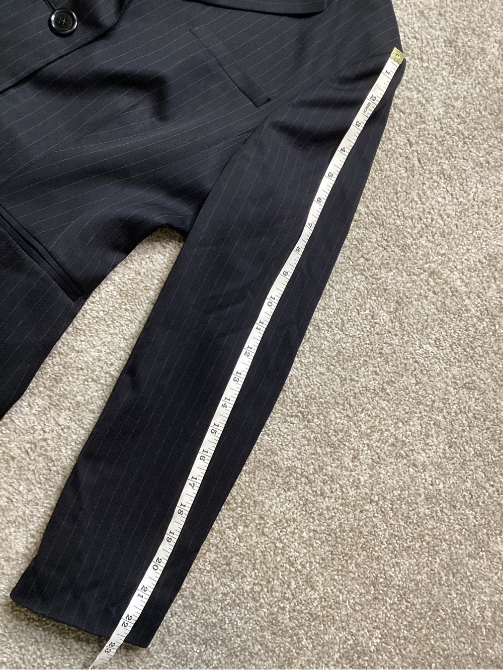 Hugo Boss Women’s Pinstriped Blazer Jacket Coat Black 6 Small - Picture 6 of 11
